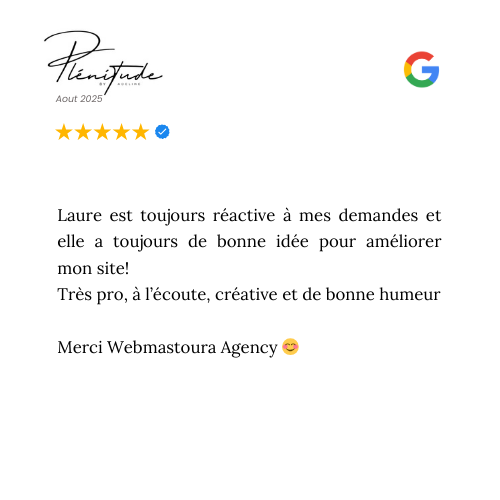 Avis client –conception site web sur mesure haut de gamme Avis client sur la conception site web – Témoignage positif d’un centre de beauté satisfait de Webmastoura Agency à Nanterre